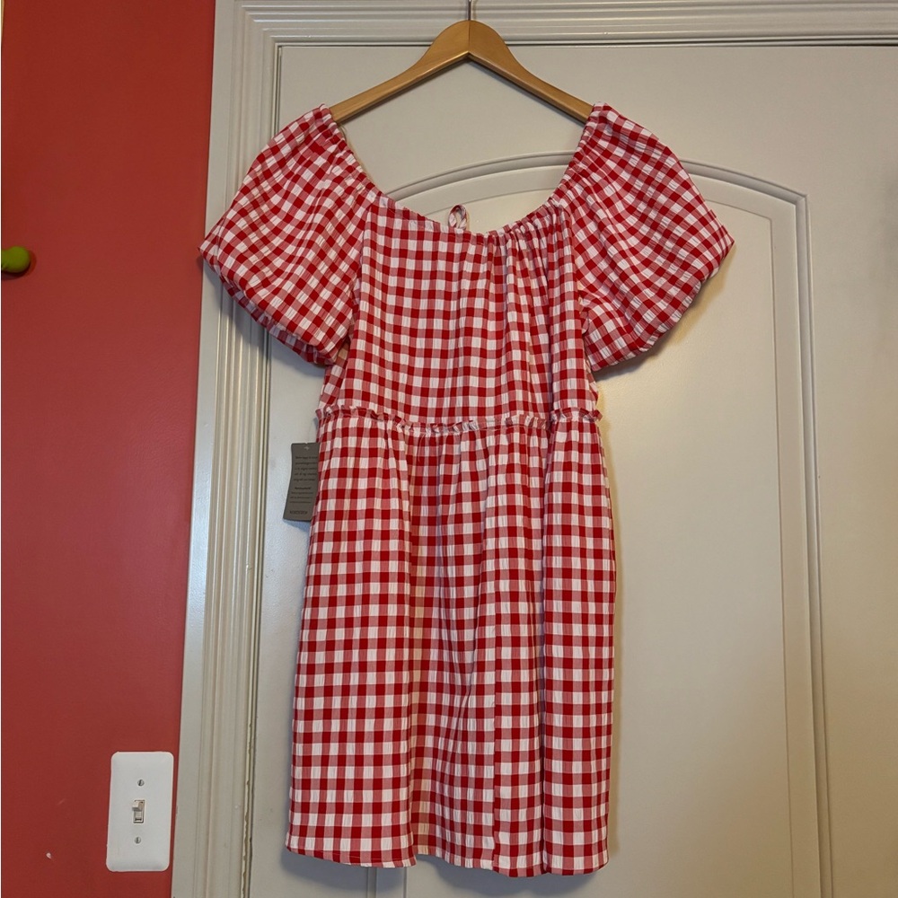 PETAL & PUP Medium Red Gingham Dress. NWT! - Picture 4 of 6